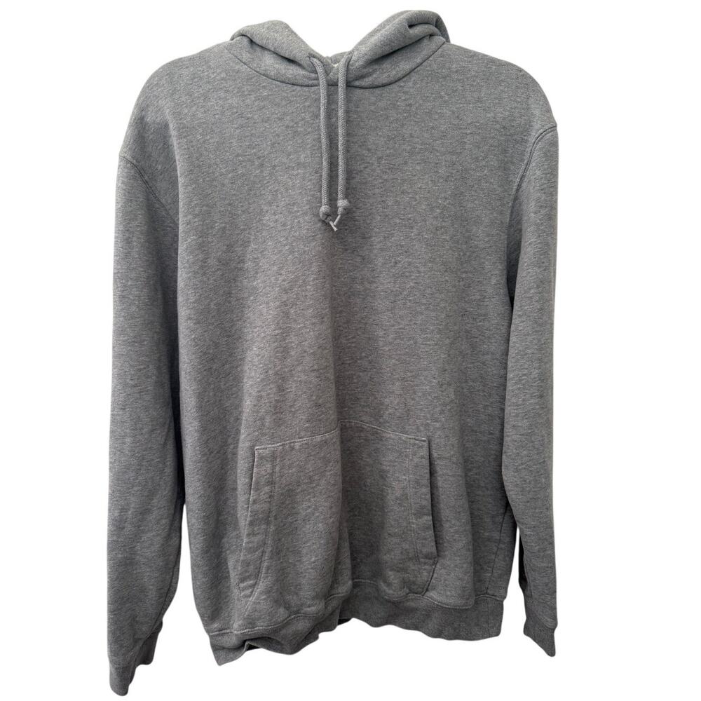 Gap Gray Fleece Lined Hoodie Soft Kangaroo Pocket Oversized Unisex Medium Lounge